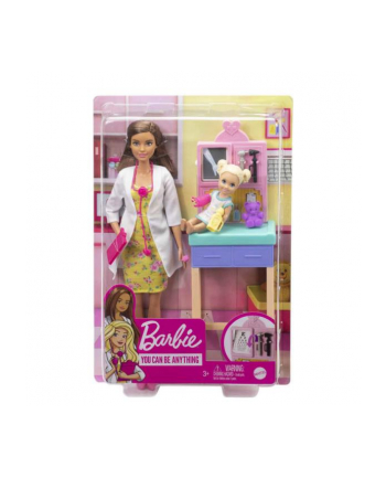 Barbie Lalka I can be Kariera Pediatra i dziecko GTN52 DHB63 MATTEL