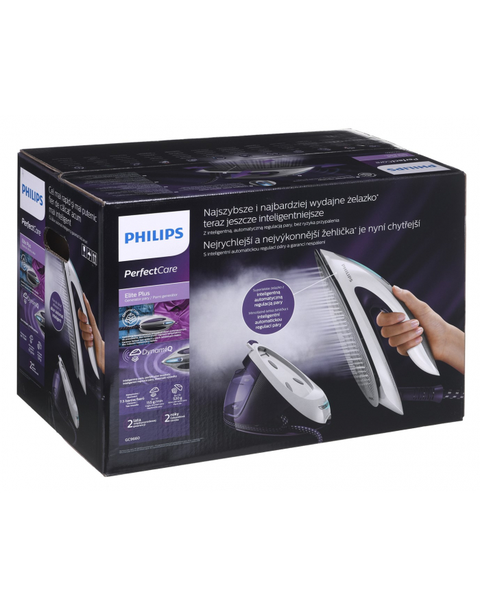 Żelazko z generatorem pary Philips GC9660/30 (2700W; kolor fioletowy) główny