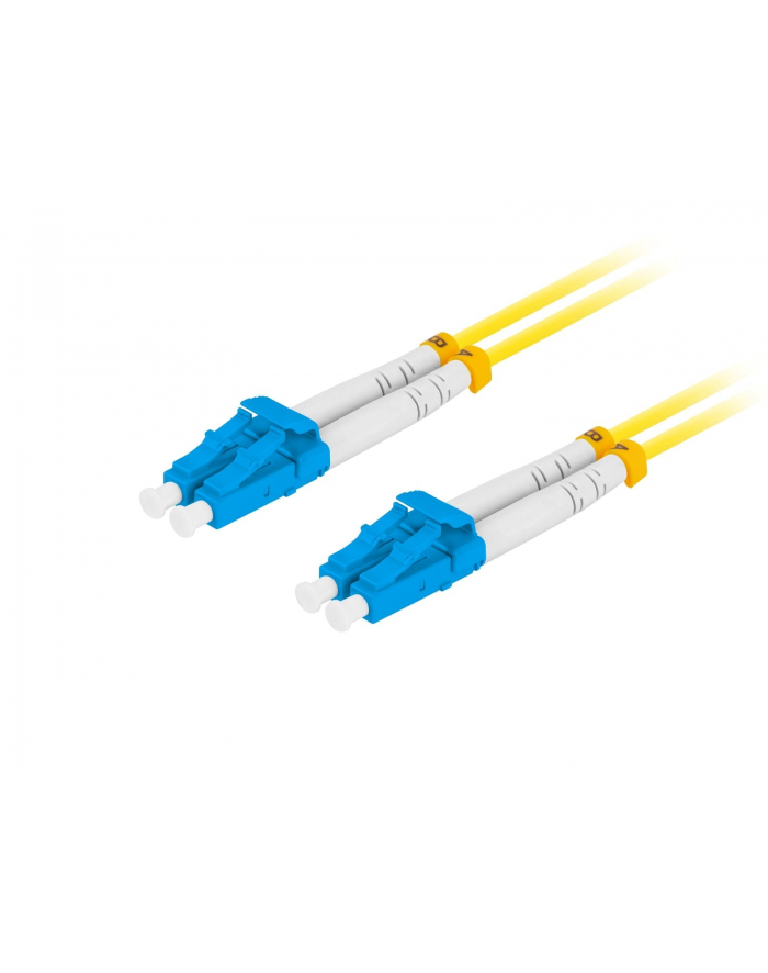 lanberg Patchcord światłowodowy Sm Lc/Upc-Lc/Upc Duplex 3.0Mm 5M żółty główny