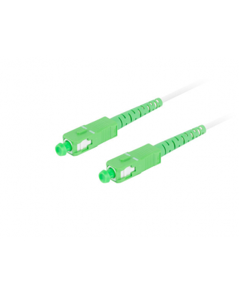 lanberg Patchcord światłowodowy Sm Sc/Apc-Sc/Apc Simplex 3.0mm 5m biały