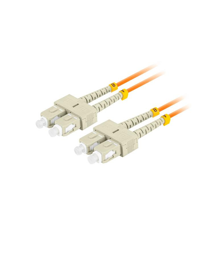 lanberg Patchcord światłowodowy Mm Sc/Upc-Sc/Upc Duplex 3.0mm 2m pomarańczowy główny