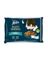 purina nestle FELIX Tasty Shreds z Łososiem i z Tuńczykiem 4x80g - nr 1