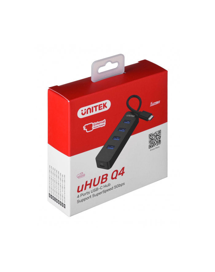 UNITEK HUB USB-C 4XUSB-A 31  AKTYWNY  10 W  H1117B główny