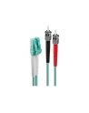 LINDY Patchcord światłowodowy LC/ST OM3 50/125um Multimode 15m (46385) - nr 15