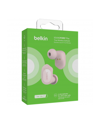 belkin Słuchawki douszne Soundform Play TWS różowe