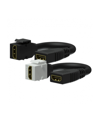 procab Adapter Keystone Żeńskie HDMI A - Żeńskie HDMI A Moduł na kablu Biały