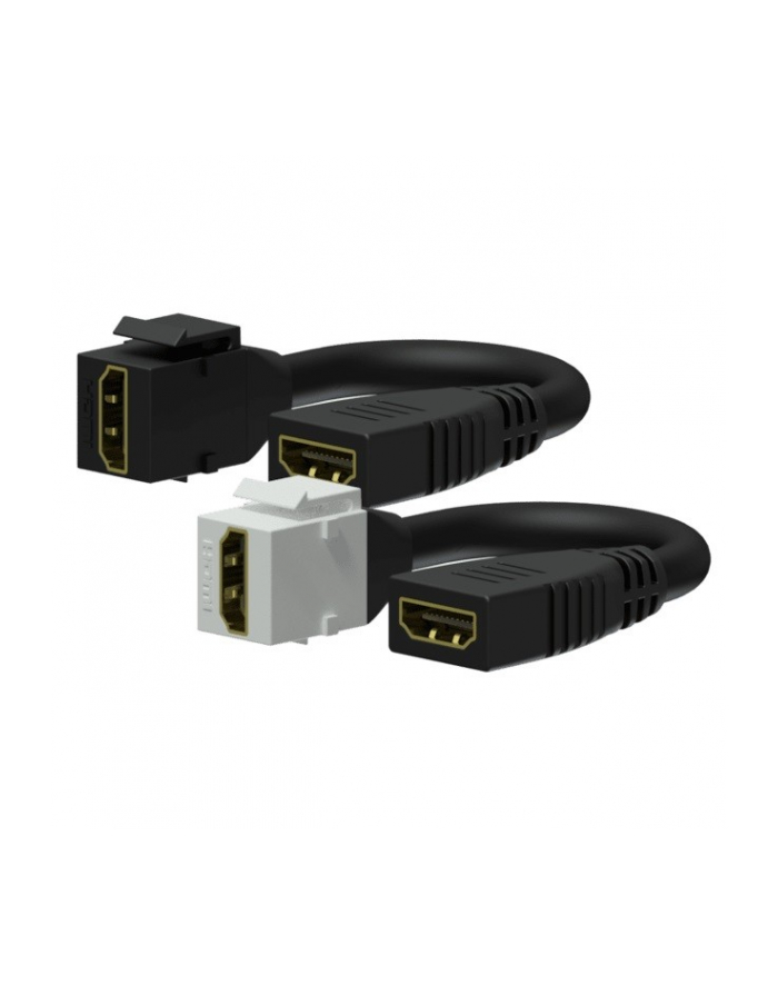 procab Adapter Keystone Żeńskie HDMI A - Żeńskie HDMI A Moduł na kablu Biały główny