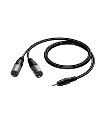 procab Kabel audio 3.5 mm jack męski stereo - 2x XLR męski 1.5m