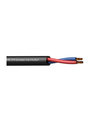 procab Kabel głośnikowy 2 x 2.5 mm. - 13 AWG EN50399 CPR Euroclass Cca-s1b,d0,a1 100 m Czarny