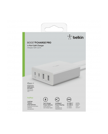 belkin Ładowarka 108W 4-porty GaN 2xUSB-A 2xUSB-C
