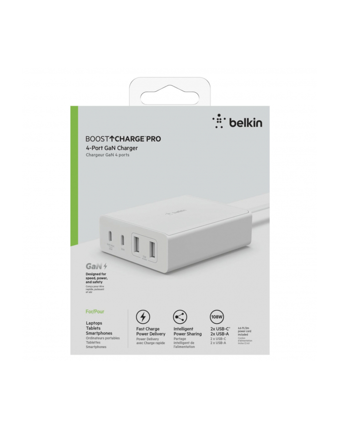 belkin Ładowarka 108W 4-porty GaN 2xUSB-A 2xUSB-C główny