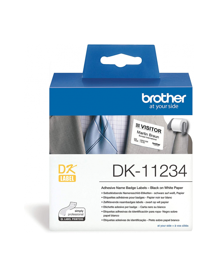 Brother DK11234 DK-11234 etykiet do nadruku Biały Samoprzylepne etykiety do drukowania główny