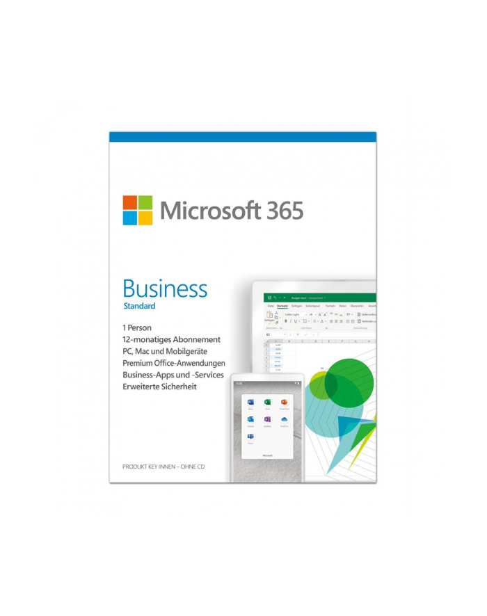 Microsoft KLQ-00672 365 Business Standard 1 x licencja Subskrypcja Niemiecki 1 lat(a) główny