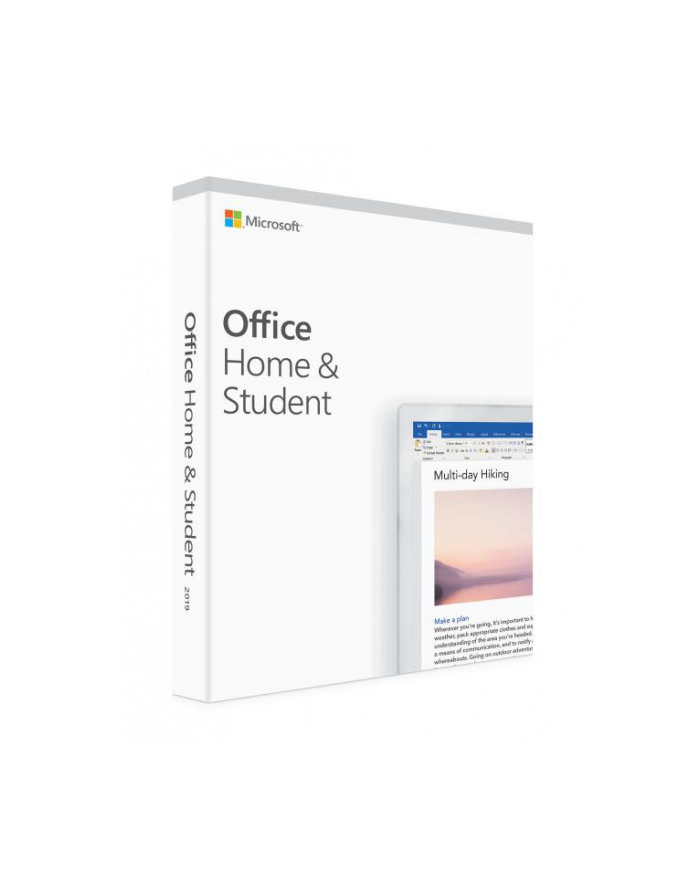 Microsoft Office Home and Student 2019 1 x licencja Francuska główny