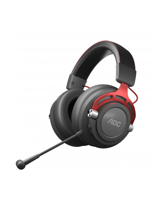 AOC GH401 słuchawki/zestaw słuchawkowy True Wireless Stereo (TWS) Opaska na głowę Gaming Czarny, Czerwony główny