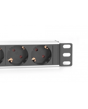 digitus Listwa zasilająca do szaf 10' RACK 4xSchuko, 2m 1xUnischuko, 16A, aluminiowa