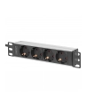 digitus Listwa zasilająca do szaf 10' RACK 4xSchuko, 2m 1xUnischuko, 16A, aluminiowa - nr 12