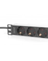digitus Listwa zasilająca do szaf 10' RACK 4xSchuko, 2m 1xUnischuko, 16A, aluminiowa - nr 9