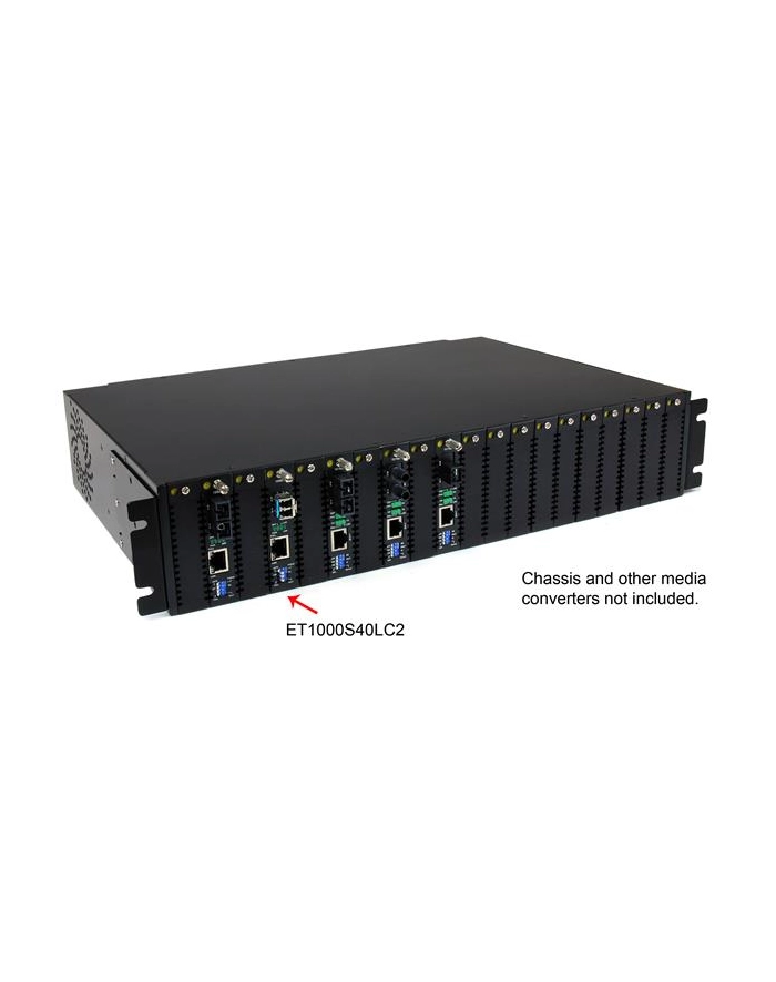 StarTech ET1000S40LC2 .com konwerter sieciowy 2000 Mbit/s 1310 nm Pojedynczy Czarny główny