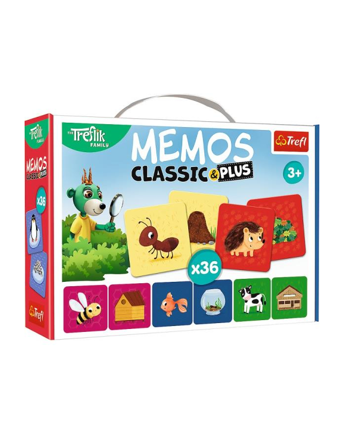 Memos Classic'amp;plus Zwierzęta i ich domki. Rodzina Treflików gra 02333 Trefl główny
