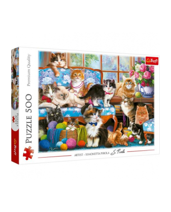 Puzzle 500el Kocia rodzina 37425 Trefl