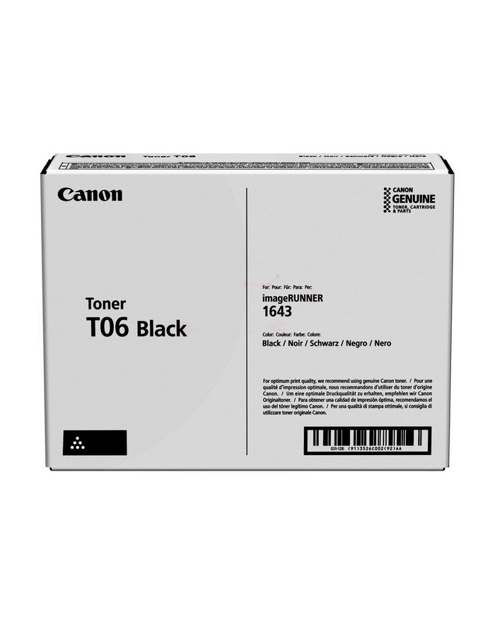 Canon 3526C002 T06 kaseta z tonerem 1 szt. Oryginalny Czarny główny