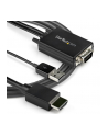 StarTech VGA2HDMM2M .com adapter kablowy 2 m USB Type-A + VGA (D-Sub) HDMI Typu A (Standard) Czarny - nr 12