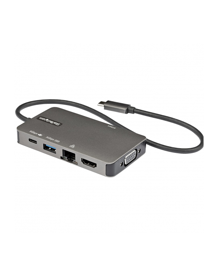 StarTech DKT30CHVPD2 .com huby i koncentratory USB 3.2 Gen 1 (3.1 Gen 1) Type-C 5000 Mbit/s Czarny, Szary główny