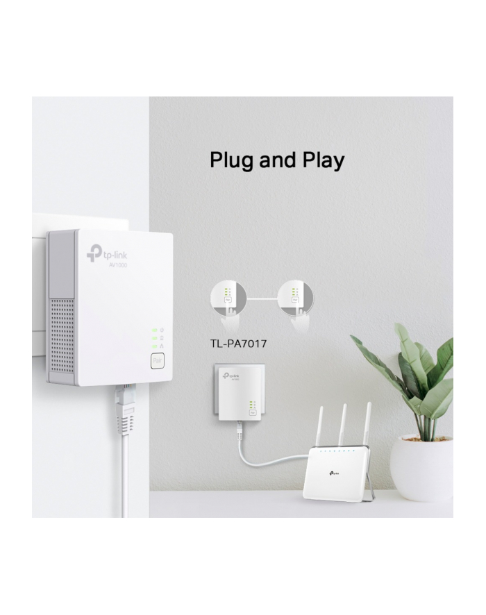 TP-Link TL-PA717 KIT 1000 Mbit/s Przewodowa sieć LAN Biały 2 szt. główny