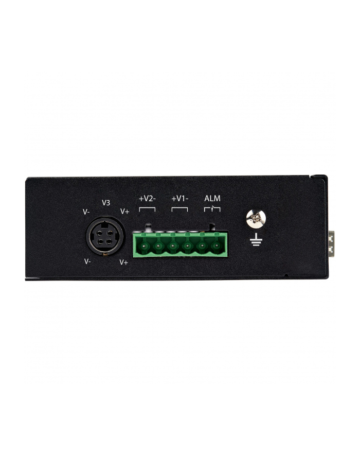 StarTech IES1G52UPDIN .com łącza sieciowe Nie zarządzany Gigabit Ethernet (10/100/1000) Obsługa PoE Czarny główny