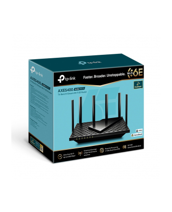 TP-Link ARCHER AXE75 router bezprzewodowy Gigabit Ethernet Trójpasmowy (2,4 GHz / 5 GHz / 6 GHz) Czarny