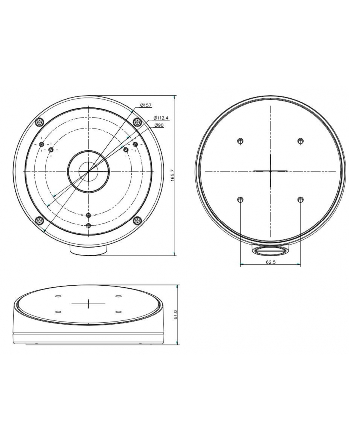 hikvision Adapter do kamer DS-1281ZJ-M główny