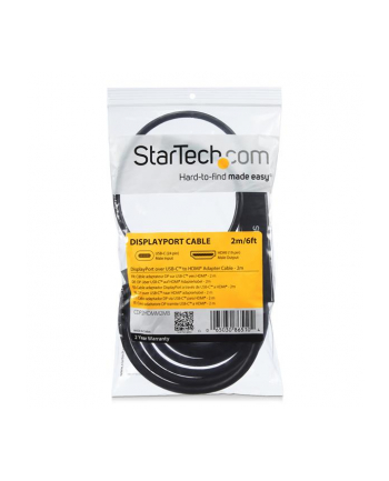 StarTech CDP2HDMM1MB .com adapter kablowy 1 m USB Type-C HDMI Czarny