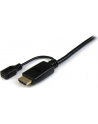 StarTech HD2VGAMM10 .com adapter kablowy 3 m VGA (D-Sub) HDMI + Micro USB Czarny - nr 24