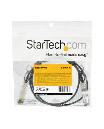 StarTech DACSFP10G1M .com kabel optyczny 1 m SFP+ Czarny