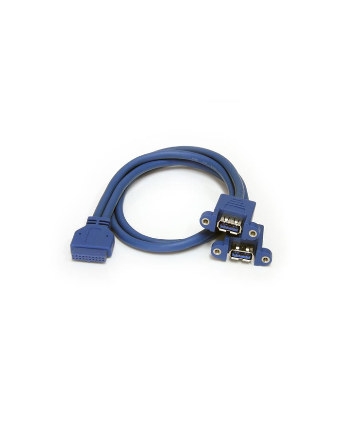 StarTech USB3SPNLAFHD .com zmieniacz płci / kabli 2 x USB A IDC Niebieski główny