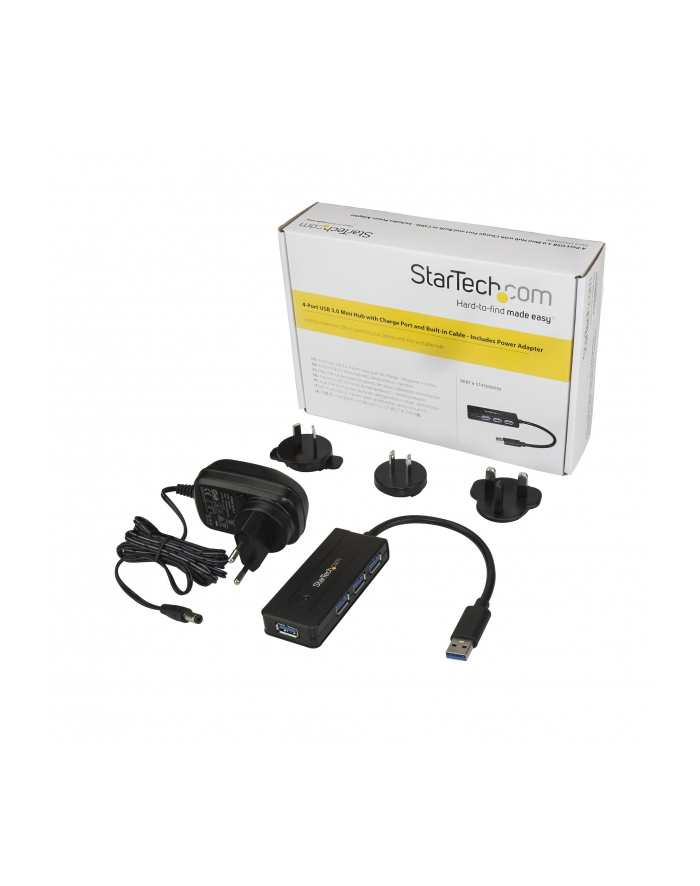 StarTech ST4300MINI .com huby i koncentratory USB 3.2 Gen 1 (3.1 Gen 1) Type-A 5000 Mbit/s Czarny główny