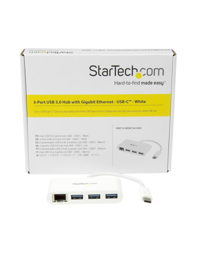 StarTech HB30C3A1GEA .com karta sieciowa Ethernet 1000 Mbit/s główny