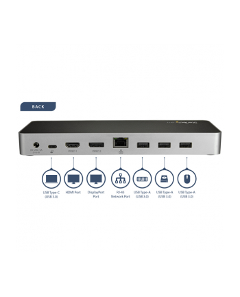 StarTech DK30CHDPPDUE .com stacja dokująca Przewodowa USB 3.2 Gen 1 (3.1 Gen 1) Type-C Czarny, Srebrny