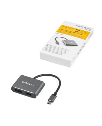 StarTech CDP2DPHD .com zewnętrzna karta graficzna usb 3840 x 2160 px Czarny, Szary
