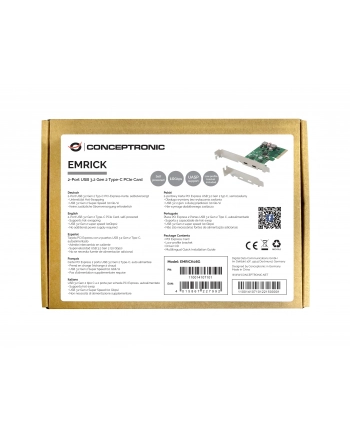 Conceptronic EMRICK08G adapter Wewnętrzny USB 3.2 Gen 2 (3.1 Gen 2)