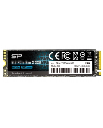 Silicon Power SP002TBP34A60M28 P34A60 M.2 2000 GB PCI Express 3.0 3D NAND NVMe