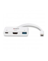 Lindy 43340 adapter kablowy 0,18 m HDMI + USB Type-A USB Type-C Biały - nr 24