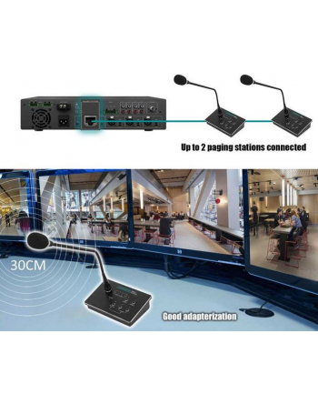 dsppa MP1000U - 2-strefowy wzmacniacz miksujący 350W/100V, AUX/USB/FM/Bluetooth
