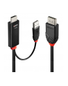Lindy 41498 adapter kablowy 1 m HDMI + USB Type-A DisplayPort Czarny - nr 2
