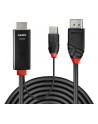 Lindy 41498 adapter kablowy 1 m HDMI + USB Type-A DisplayPort Czarny - nr 8