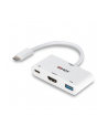 Lindy 43340 adapter kablowy 0,18 m HDMI + USB Type-A USB Type-C Biały - nr 16