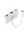 Lindy 43340 adapter kablowy 0,18 m HDMI + USB Type-A USB Type-C Biały - nr 27