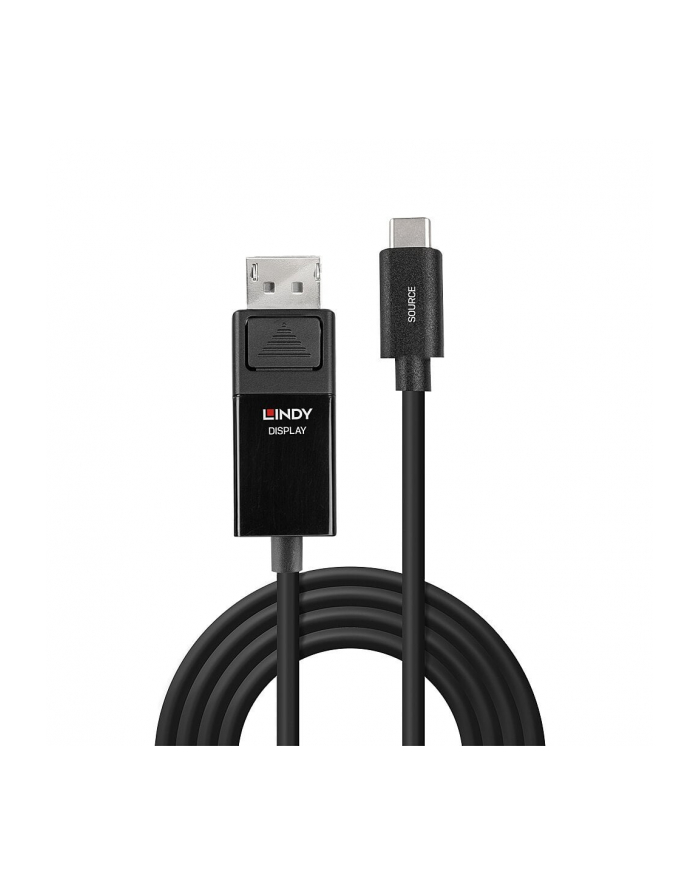 Lindy 43341 adapter kablowy 1 m USB Type-C DisplayPort Czarny główny