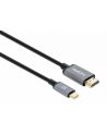 Manhattan 153607 adapter kablowy 2 m HDMI Typu A (Standard) USB Type-C Czarny, Srebrny - nr 23